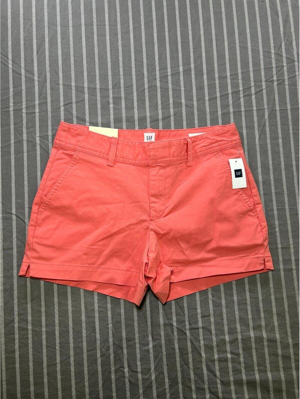 GAP Womens Sz 02 City Short Khakis Stretch Lipstick Pink NWT